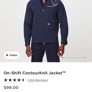 Figs Men's On-Shift ContourKnit Navy Jacket
